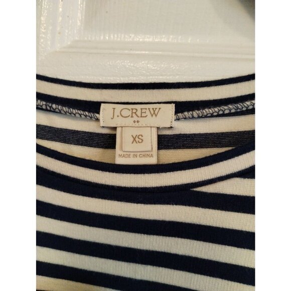 J.Crew Blue and cream stripe dress - Picture 3 of 6